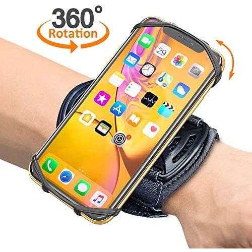 Comsoon Sports Wristband, 360° Rotatable Forearm Armband Phone Holder Compatible with iPhone 11 Pro Max/Xs/XR/8/7/SE, Galaxy S20/Note9/S9 Plus & More 4”-6.5” Phone, with Key Holder for Biking Running