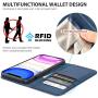 SHIELDON iPhone 11 Pro Case, Genuine Leather iPhone 11 Pro Wallet Auto Sleep Wake Flip Magnetic Cover RFID Blocking Card Slots Holder Kickstand Case Compatible with iPhone 11 Pro (5.8") - Royal Blue