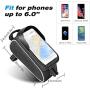 Bike Front Frame Bags, UBEGOOD Bicycle Phone Bags Waterproof, Top Tube Mount Handlebar Storage Bag, Bike Phone Holder with Touch Screen Large Capacity, Cycling Pack Fit Phones Below 6.0"