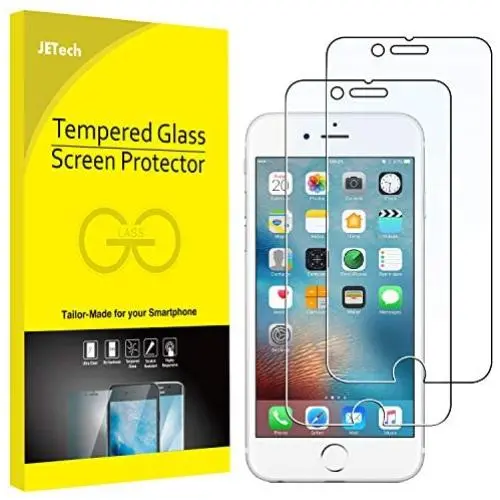 JETech Screen Protector for Apple iPhone 6 and iPhone 6s, 4.7-Inch, Tempered Glass Film, 2-Pack JETech Screen Protector for Apple iPhone 6 and iPhone 6s, 4.7-Inch, Tempered Glass Film, 2-Pack