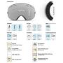 COPOZZ Ski Goggles, G1 OTG Snowboard Snow Goggles for Men Women Youth, Interchangeable Double Layer Anti Fog UV Protection Lens, Polarized Goggles Available