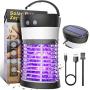 Bug Zapper, Electric Solar Mosquito Killer for Indoor & Outdoor, 3000V High Powered Pest Control Waterproof UV Mosquito Zapper,Rechargeable Insect Fly Trap for Home,Kitchen,Patio, Backyard,Camping