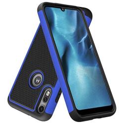 Dahkoiz Case for Motorola Moto E 2020 Case, Sturdy Durable Armor Defender Cover Dual Layer Hybrid Protective Phone Case for Motorola Moto E 2020, Blue