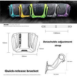 WILD MAN Quick-Release Rainproof Bike Handlebar Bag for Bicycle Frone Frame Good for Travel Outdoor Cycling