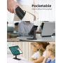 Foldable Cell Phone Stand for Desk - Angle Height Adjustable Desktop Phone Stand for iPhone 11 10 Pro X Xr Xs Max 7 8 Plus Samsung All Smartphones iPad Kindle Tablet, Extensible Holder & Heavy Base