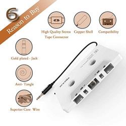 Arsvita Car Audio aux Cassette Adapter and a Smartphone to 3.5 mm Headphone Jack Adapter - White