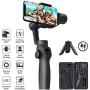 FUNSNAP Handheld Gimbal Stabilizer for iPhone 11Pro/X/XS Android Smartphone Vlog Youtuber Live Video Record with Sport Inception Mode Face Object Tracking(Upgraded 3-Axis Capture2)