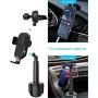 Wireless Car Charger, Squish 2-in-1 Universal Cell Phone Holder Cup Holder Phone Mount Car Air Vent Holder for iPhone, Samsung, Moto, Huawei, Nokia, LG, Smartphones (7.6 inches)