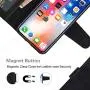 Arae Case for iPhone X/Xs, Premium PU Leather Wallet Case [Wrist Straps] Flip Folio [Kickstand Feature] with ID&Credit Card Pockets for iPhone X (2017) / Xs (2018) 5.8 inch (not for Xr) - Black