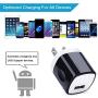 One Port USB Wall Charger, Charging Block, 5Pack Travel 1A USB Charger Cube Brick Charger Boxes Compatible iPhone Xs Max/X/8 Plus/7/6S Plus, Samsung Galaxy S10e S10 S9 S8 Plus/S7/Note 9/8, LG G8 G7
