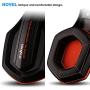 Gaming Headset,DLAND 3.5mm Wired Bass Stereo Noise Isolation Gaming Headphones with Mic for Laptop Computer, Cellphone, PS4 and so on- Volume Control (Black and Orange)