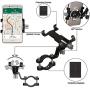 Bicycle & Motorcycle Universal Phone Mount ，Aluminum Alloy Bike Phone Holder with 45° Tilt and 360° Rotation Full Angel Adjustment Fits for Most of Smartphones