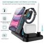 Wireless Charger, QI-EU 4 in 1 Qi-Certified Fast Charging Station Compatible Apple Watch Airpods Pro iPhone 11/11pro/X/XS/XR/Xs Max/8/8 Plus, Wireless Charging Stand Compatible Samsung Galaxy S20/S10