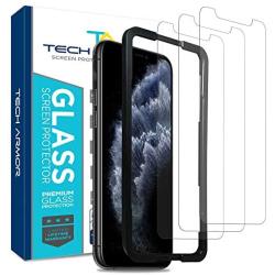 Tech Armor Ballistic Glass Screen Protector for New 2019 Apple iPhone 11 Pro Max / iPhone Xs Max - Case-Friendly Tempered Glass , Haptic Touch Accurate Designed [3-Pack]