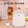 KUPPET Portable Steam Sauna Spa, 2L Personal Therapeutic Sauna for Weight Loss Detox Relaxation at Home,One Person Sauna with Remote Control,Foldable,Wooden Roller with Foot Massage (Silver) KUPPET Portable Steam Sauna Spa, 2L Personal Therapeutic Sauna for Weight Loss Detox Relaxation at Home,One Person Sauna with Remote Control,Foldable,Wooden Roller with Foot Massage (Silver)