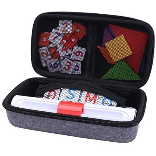 Aenllosi Storage Organizer Case Compatible with OSMO Genius Kit, fits Base/Starter/Numbers/Words/Tangram/Coding Awbie Game (for Genius Set, Gray)