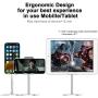 BESP Phone Stand, Adjustable Mobile Phone Desk Holder Muti-Angle, Phone Dock Compatible with iPhone 11 Pro XS Max XR X 8 7 Plus Samsung Galaxy S10 S9 & Tablets (White02)