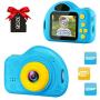 GKTZ Kids Camera Small Camcorder Digital Cameras with 2 inch Screen for Children ,Ideal Gift Toys for 3-8 Year Old Boys Girls Upgraded with 32GB Micro Memory Card - Blue