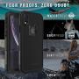 Lifeproof FRĒ Series Waterproof Case for iPhone Xs (ONLY) with Cleaning Cloth - Retail Packaging - Asphalt (Black/Dark Grey)