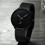 Mens Watches Ultra-Thin Minimalist Waterproof - Fashion Wrist Watch for Men Unisex Dress with Stainless Steel Mesh Band