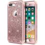 iPhone 8 Plus Case, iPhone 7 Plus Case, Hython Heavy Duty Defender Protective Case Bling Glitter Sparkle Hard Shell Armor Hybrid Shockproof Rubber Bumper Cover for iPhone 7 Plus and 8 Plus, Rose Gold