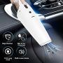 Car Vacuum, GALSOAR 8000Pa Strong Power Suction Auto Portable Lightweight Car Vac, Wet and Dry Automotive Handheld Vacuum Cleaner for Car, White