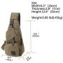 TOPEIUS Canvas Shoulder Backpack,Sling Backpack,Mini Sling Bag, Travel Hiking Daypack for Men or Women