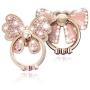 Finger Ring Stand,WATACHE 2 Pack Luxury Glitter Diamond Universal Metal Finger Ring Grip Holder Kickstand for iPhone Xs Max Xr X 8 7 6 6s Plus 5s,Galaxy S10 Plus S8 S7 S6 Note,All Smartphone,Pink/Bow