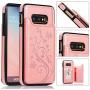 Phone Case for Samsung Galaxy S10e with Tempered Glass Screen Protector and Card Holder Wallet Cover Stand Flip Leather Cell Accessories Glaxay S 10e Gaxaly 10se Galaxies Se10 Cases Women Rose Gold