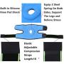 Greententljs Pair of Knee Brace Holder with Side Stabilizers - Adjustable Strap Breathable Knee Brace Patella Gel Pads for Knee Support (2 PCS, Green)