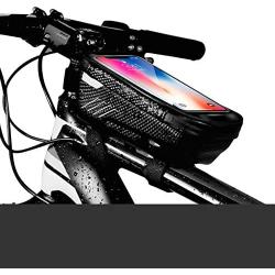 QIANMA Bicycle Bag Mountain Bike Bag Waterproof MTB Mobile Phone Case Front Tube Bag Multifunction Outdoor Bicycle Bag Bicycle Accessories