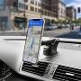 Suction Cup Magnetic Phone Car Mount with Quick Extendable Telescopic Arm, Industrial-Strength Suction Cup, 6 Strong Magnets, 3 Metal Plates, Dashboard Windshield Holder for All iPhone Cell Phone
