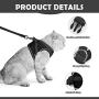 Kamots Beauty Escape Proof Cat Dog Harness and Leash Adjustable Soft Mesh Pet Vest with Reflective Strap for Puppy Kitten Small Pet Walking