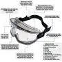 PROTECTIVE EQUIP Safety Goggles Clear Anti Fog Safety Glasses for Eye Protection, Chemistry Goggles for Lab Safety, Protective Eye Wear Goggles for Eye Safety, Multiuse (MEDIUM) PROTECTIVE EQUIP Safety Goggles Clear Anti Fog Safety Glasses for Eye Protection, Chemistry Goggles for Lab Safety, Protective Eye Wear Goggles for Eye Safety, Multiuse (MEDIUM)