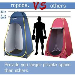 ROPODA Pop Up Tent 83inches x 48inches x 48inches, Upgrade Privacy Tent, Porta-Potty Tent Includes 1 Removable Bottom,8 Stakes,1Removable Rain Cover,1 Carrying Bag