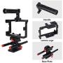 Acouto Camera Cage, Camera Cage Kit Aluminum Alloy Corrosion Resistant Camera Cage Stabilizer with Top Handle Follow Focus Rods for Sony A7II A7RII A7SII