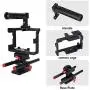 Acouto Camera Cage, Camera Cage Kit Aluminum Alloy Corrosion Resistant Camera Cage Stabilizer with Top Handle Follow Focus Rods for Sony A7II A7RII A7SII
