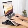MeFee Laptop Stand Adjustable Laptop Computer Stand Multi-Angle Stand Phone Stand Portable Foldable Laptop Riser Notebook Holder Stand Compatible for 9 to 15.6” Laptops Black