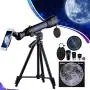 HUTACT Telescope for Kid HD 70X Refractor Telescopes for Astronomy Adjustable Tripod, Phone Adapter, Moon Map, Moon Filter,Compass HUTACT Telescope for Kid HD 70X Refractor Telescopes for Astronomy Adjustable Tripod, Phone Adapter, Moon Map, Moon Filter,Compass