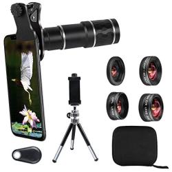 Phone Camera Lens Kit for iPhone, Samsung, Android, 20X Telephoto Zoom Lens, Phone Wide Angle & Macro Lens, Fisheye, CPL Lenses Compatible with iPhone 11 X Xs XR 8 7 6 Plus and Other Smartphone