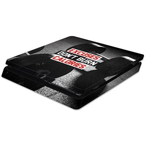MightySkins Skin Compatible with Sony PS4 Slim Console - Burn Calories | Protective, Durable, and Unique Vinyl Decal wrap Cover | Easy to Apply, Remove, and Change Styles | Made in The USA