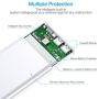Poweradd 2ND Gen Pilot 2GS 10000mAh Power Bank, Dual USB Port 3.4A Portable Charger with High-Speed Charge for iPhone, Ipad, Samsung, Mobile Phones and Tablet- Silver
