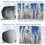 Zacro Ski Snowboard Goggles Anti Fog - Interchangeable Lens Over Glasses Snow Skiing Goggles for Men Women Youth