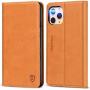 SHIELDON iPhone 11 Pro Max Case, Auto Sleep Wake Wallet Case, Genuine Leather Flip Book Shockproof Case with Kickstand Card Slot Magnetic Closure Compatible with iPhone 11 Pro Max (6.5 Inch) - Brown