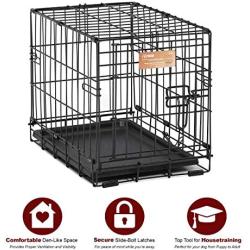 MidWest Homes for Pets Dog Crate | iCrate Single Door & Double Door Folding Metal Dog Crates | Fully Equipped