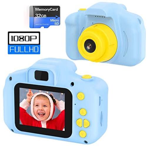 VATENIC Kids Toys for 3-10 Year Old Boys Girls, Kids Camera 1080P 2inch HD Children Digital Cameras for Girls Best Birthday Toys,Toddler Camera Gift for 3-9 Year Old Boy (with 32G SD Card) (Blue)