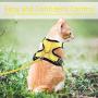 rabbitgoo Cat Harness and Leash for Walking, Escape Proof Soft Adjustable Vest Harnesses for Medium Large Cats, Easy Control Breathable Pet Safety Jacket with Reflective Strips & 1 Metal Leash Ring