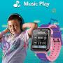 Kids Game Smart Watch for Boys Girls SmartWatch Phone with 7 Intelligent Games 8GB Micro SD Card SOS Alarm Timer 12/24 Hr Music MP3 Player for 4-12 Years Old Students Children Birthday Gift (1.Pink)