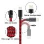 iPhone Charger, MFi Certified Lightning Cable 3Pack 10FT Extra Long Nylon Braided USB Charging & Syncing Cord Compatible iPhone Xs/Max/XR/X/8/8Plus/7/7Plus/6S/6S Plus/SE/iPad -BlackRed