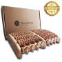 TheraFlow Dual Foot Massager Roller (Large). Relieve Plantar Fasciitis, Stress, Heel, Arch Pain - The Original - Shiatsu Acupressure Relaxation. Full Instructions/Reflexology Chart. Christmas Gift